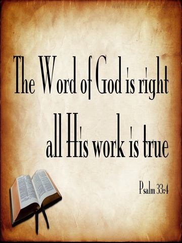 Psalm 33:4 The Word Of God Is True (beige)